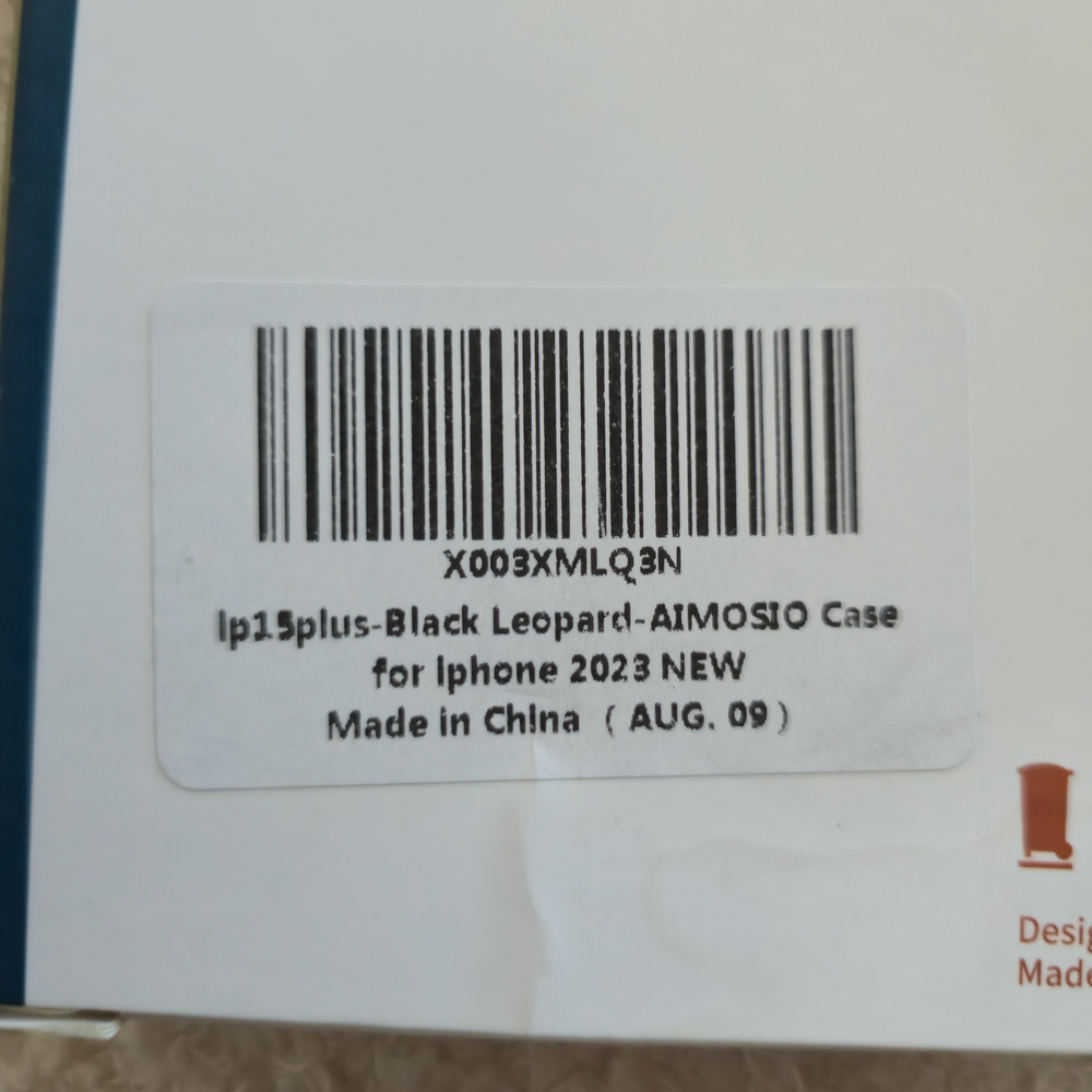 iPhone 15 Plus Case Black Leopard Print Clear TPU AIMOSIO Slim Cover New - Picture 3 of 3